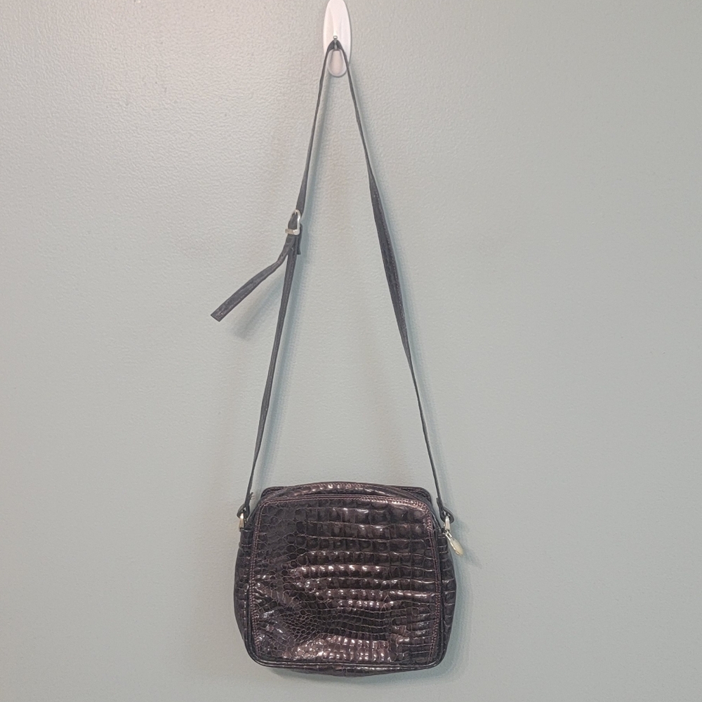 Vintage Francesco Biasia Leather Italy Made Small Shoulder Bag Y2k Brown